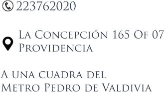 56 9 79765402       Padre Mariano 10 Of 1307      Providencia  A una cuadra del Metro Pedro de Valdivia
